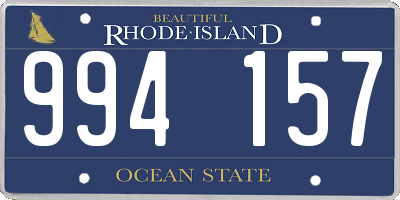 RI license plate 994157