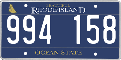 RI license plate 994158