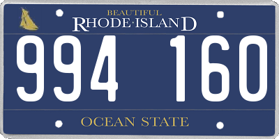 RI license plate 994160