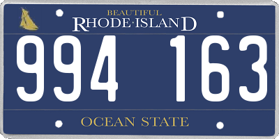 RI license plate 994163