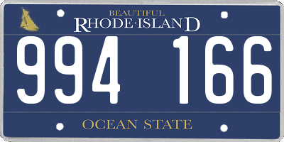 RI license plate 994166