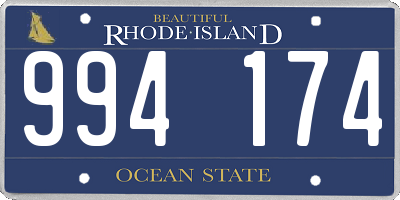 RI license plate 994174