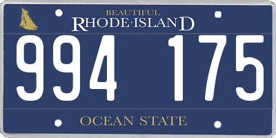 RI license plate 994175