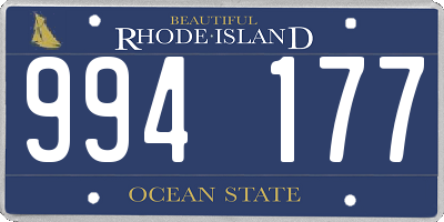 RI license plate 994177