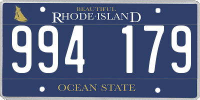 RI license plate 994179