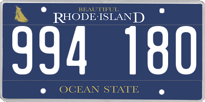 RI license plate 994180