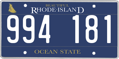 RI license plate 994181