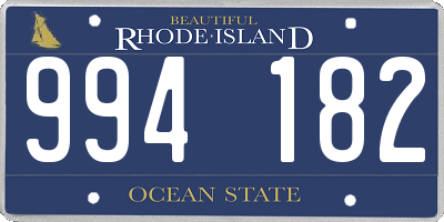 RI license plate 994182