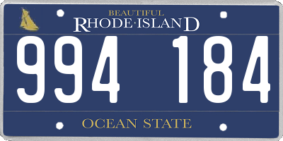 RI license plate 994184