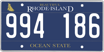 RI license plate 994186