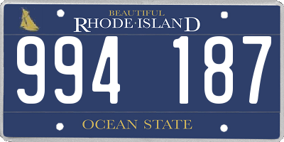 RI license plate 994187