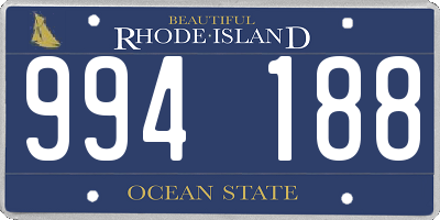 RI license plate 994188