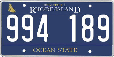 RI license plate 994189