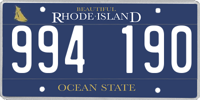 RI license plate 994190