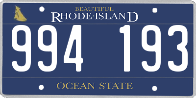 RI license plate 994193