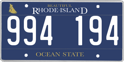 RI license plate 994194