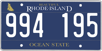 RI license plate 994195