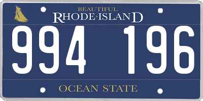 RI license plate 994196