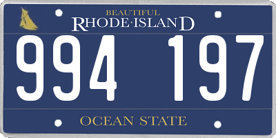 RI license plate 994197