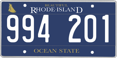 RI license plate 994201