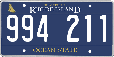 RI license plate 994211