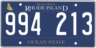 RI license plate 994213