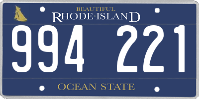 RI license plate 994221