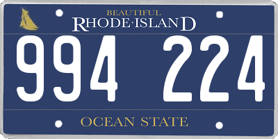RI license plate 994224