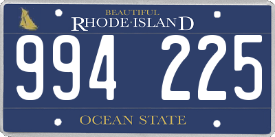 RI license plate 994225