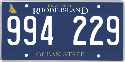 RI license plate 994229