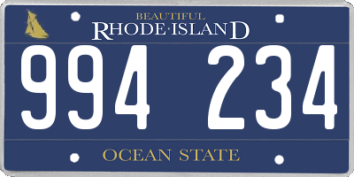 RI license plate 994234