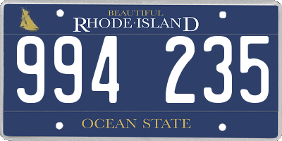 RI license plate 994235