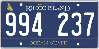 RI license plate 994237