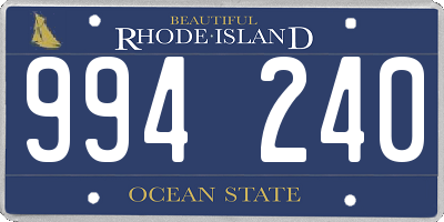 RI license plate 994240