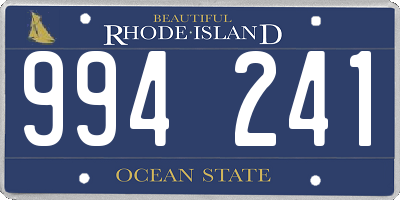 RI license plate 994241