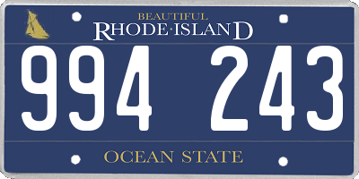 RI license plate 994243