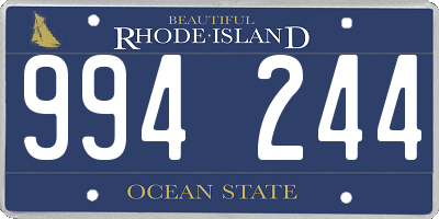 RI license plate 994244