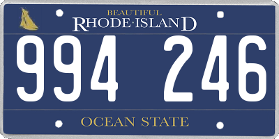 RI license plate 994246