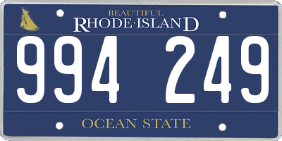 RI license plate 994249