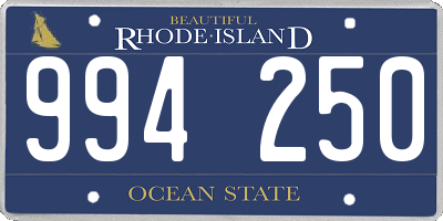 RI license plate 994250
