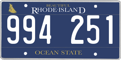 RI license plate 994251
