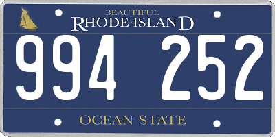 RI license plate 994252