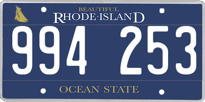 RI license plate 994253