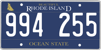 RI license plate 994255