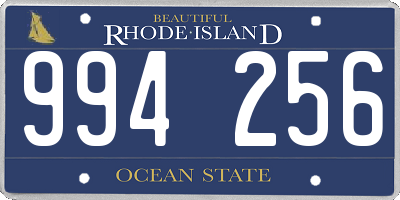 RI license plate 994256