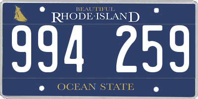 RI license plate 994259