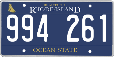 RI license plate 994261