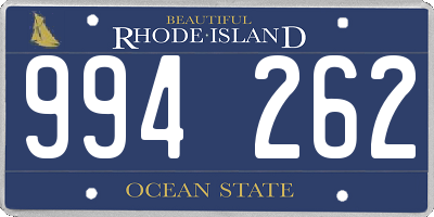 RI license plate 994262