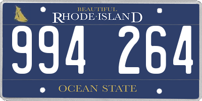 RI license plate 994264