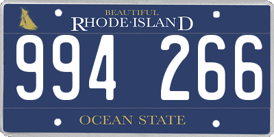 RI license plate 994266